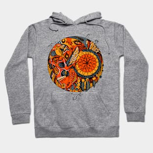 Orangrey Skull and Dreamcatcher Circle Hoodie